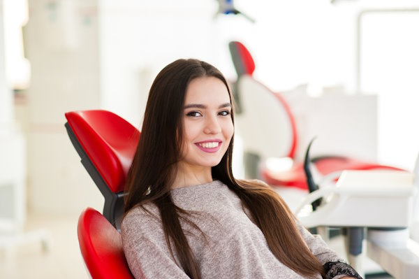 smile in the dental office